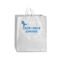 Colon Cancer T  Shirt Colon Cancer Survivor T  Shirt Queen Paper Bag - 16 X 6 X 19 1/4 | Artistshot