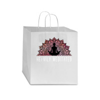 Heavily Meditated   Spiritual Daily Meditation Yoga T Shirt Star Paper Bag - 13 X 7 X 13 | Artistshot