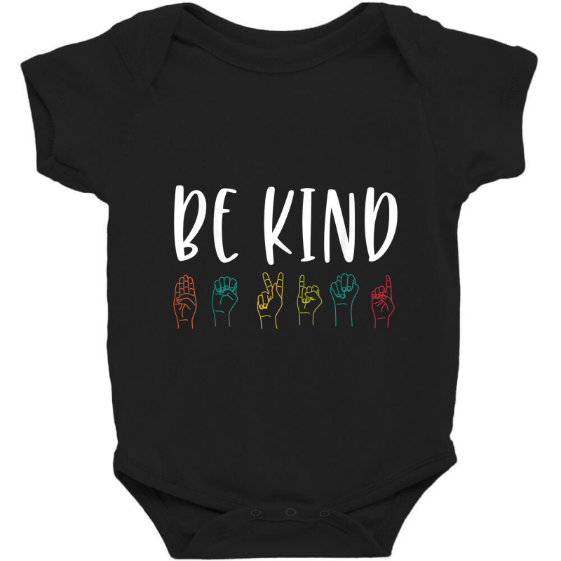 Stop Bullying Kindness Matters Be Kind Sign Language Colorful Baby Bodysuit by Vivu991 | Artistshot