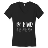 Stop Bullying Kindness Matters Be Kind Sign Language Women's V-neck T-shirt | Artistshot