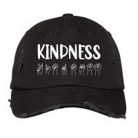 Stop Bullying Kindness Matters Sign Language Vintage Cap | Artistshot