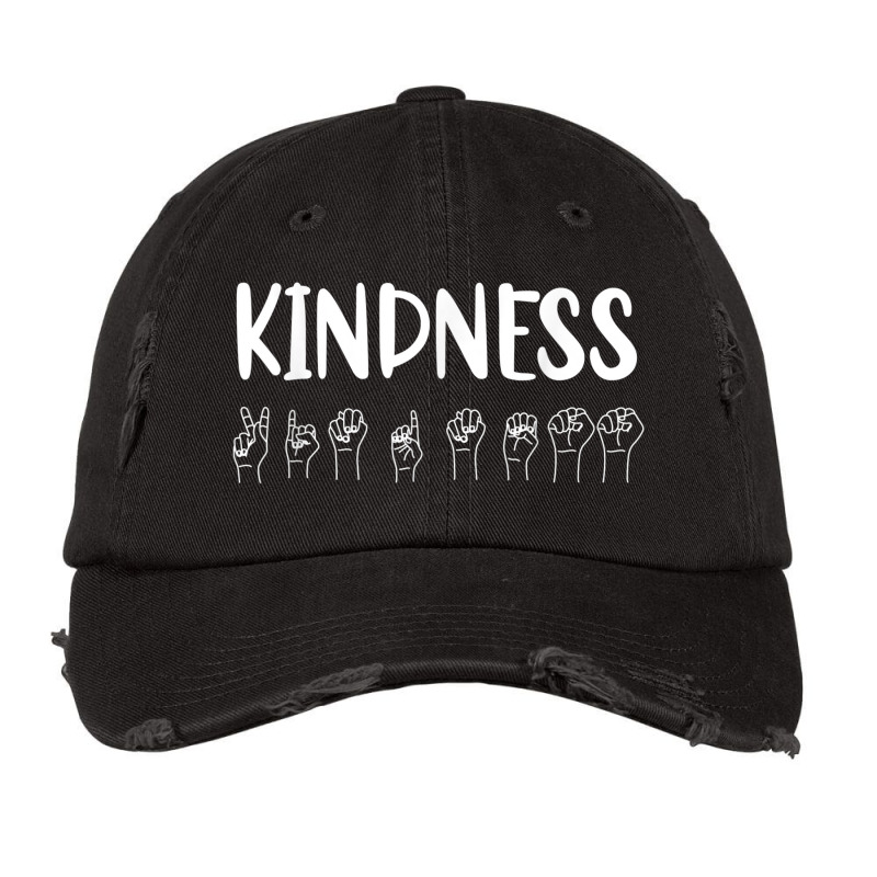 Stop Bullying Kindness Matters Sign Language Vintage Cap by Vivu991 | Artistshot