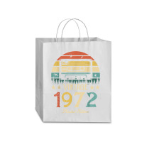 Vintage 1972 Retro Cassette 1972 50th Birthday 50 Years Old T Shirt Traveler Paper Bag -13 X 6 X 15 3/4 | Artistshot