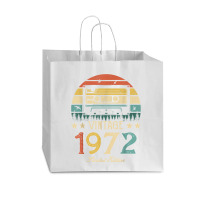 Vintage 1972 Retro Cassette 1972 50th Birthday 50 Years Old T Shirt Vogue Paper Bag - 16 X 6 X 12 | Artistshot