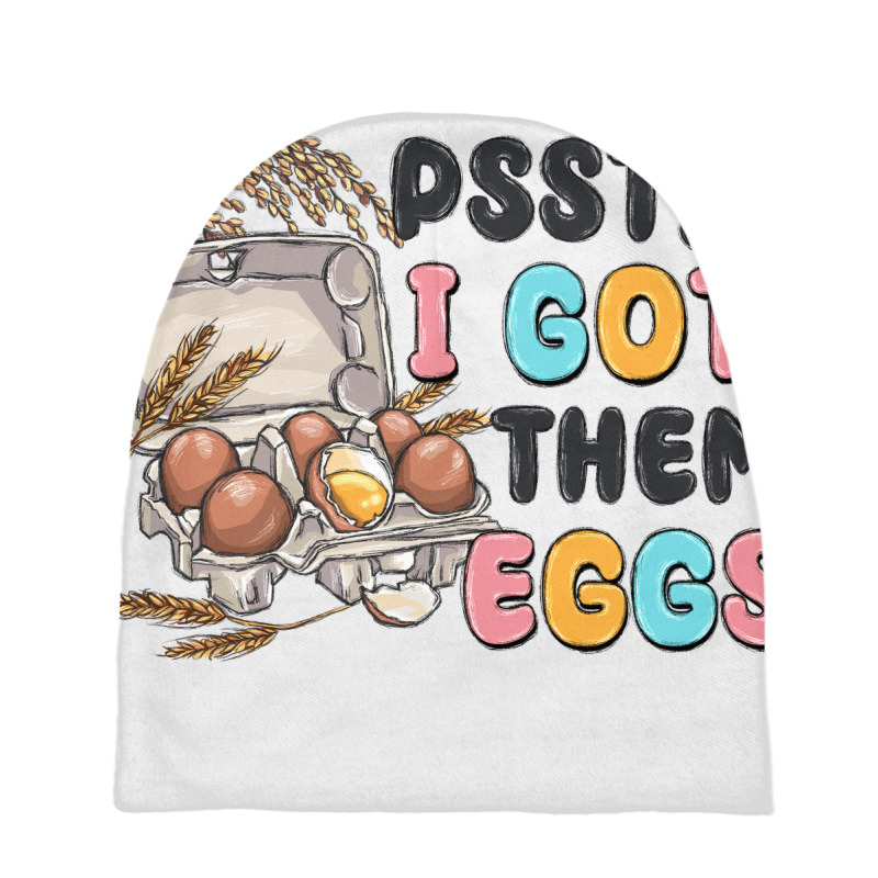 Psst I Got Them Eggs Baby Beanies by MaliasSmallBusiness | Artistshot