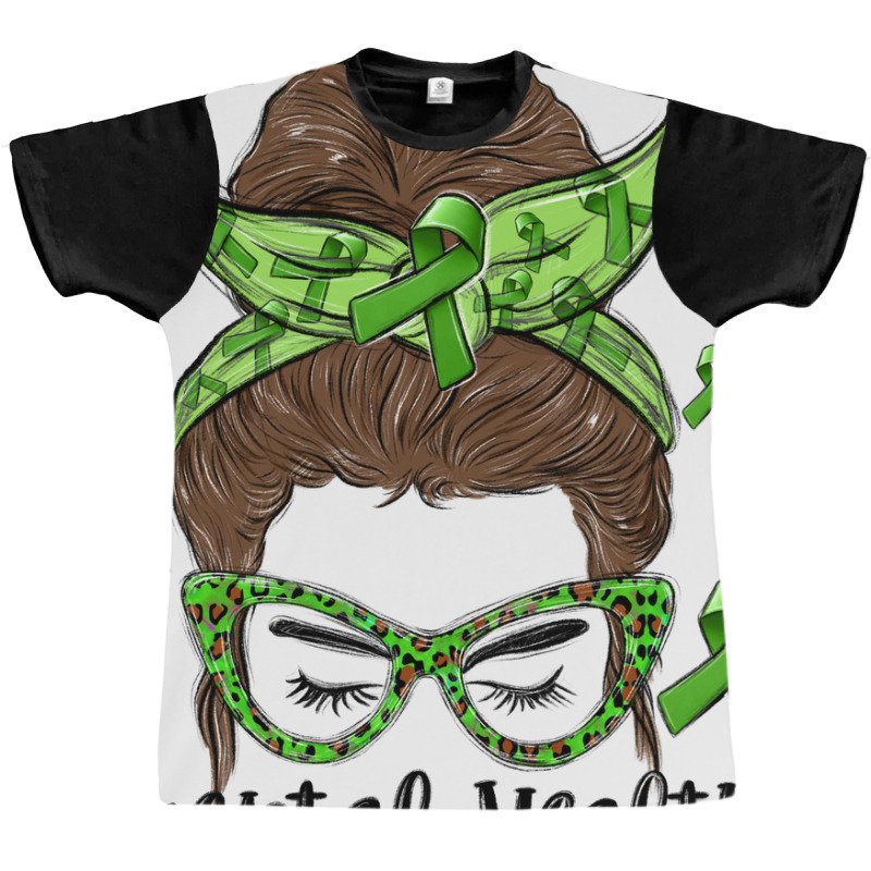 Messy Bun Mental Health Warrior Graphic T-shirt | Artistshot