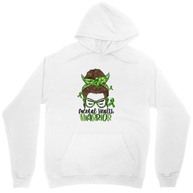 Messy Bun Mental Health Warrior Unisex Hoodie | Artistshot