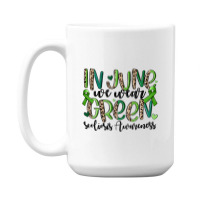 In June We Wear Green Scoliosis Awareness 15 Oz Coffee Mug | Artistshot