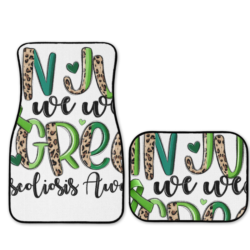 In June We Wear Green Scoliosis Awareness Full Set Car Mats | Artistshot