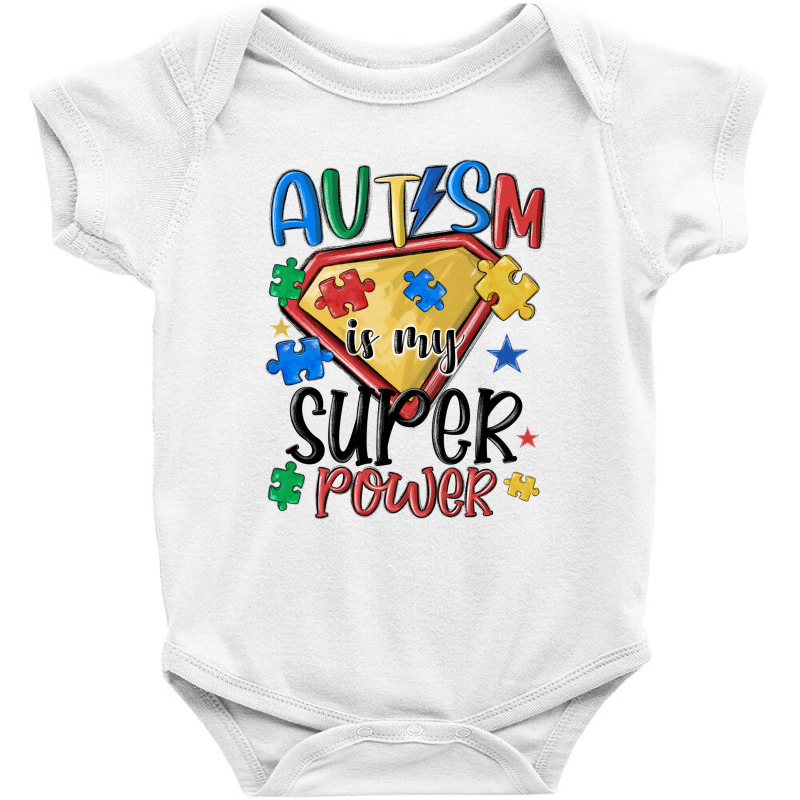 Autism Is My Super Power Baby Bodysuit | Artistshot