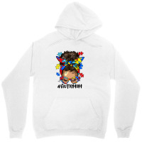 Afro Messy Bun Light Skin Autism Mom Unisex Hoodie | Artistshot