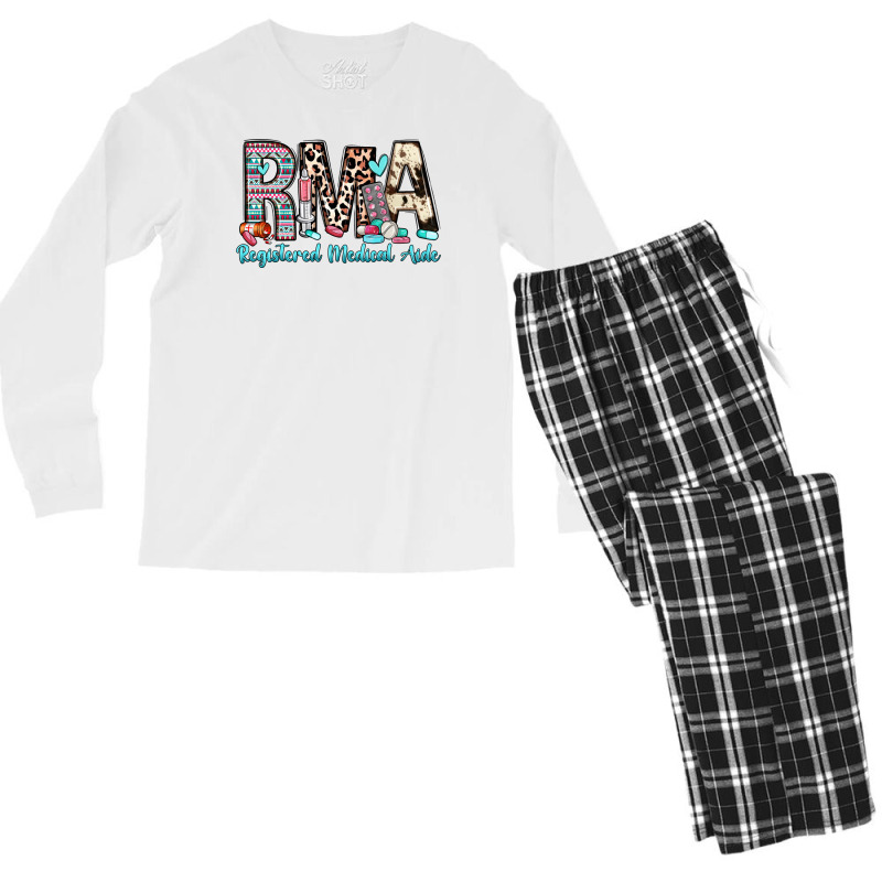 Rma Registered Medical Aide Men's Long Sleeve Pajama Set | Artistshot