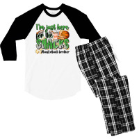 I'm Just Here For The Snacks #basketball Brother Men's 3/4 Sleeve Pajama Set | Artistshot