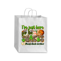 Im Just Here For The Snacks Basketball Brother Debie Paper Bag - 10 X 5 X 13 | Artistshot