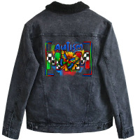 Autism Mom Checkered Flag Unisex Sherpa-lined Denim Jacket | Artistshot