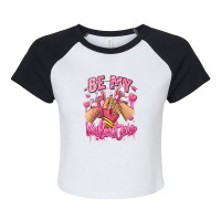 Be My Valentine Light Skinned Girl Sneakers Raglan Crop Top | Artistshot