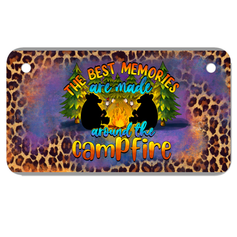 The Best Memories Are Made Around The Campfire Camping License Plate Motorcycle License Plate | Artistshot