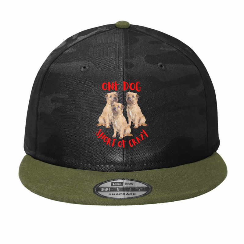 One Dog Short Of Crazy T  Shirtone Dog Short Of Crazy T  Shirt (5) Camo Snapback | Artistshot