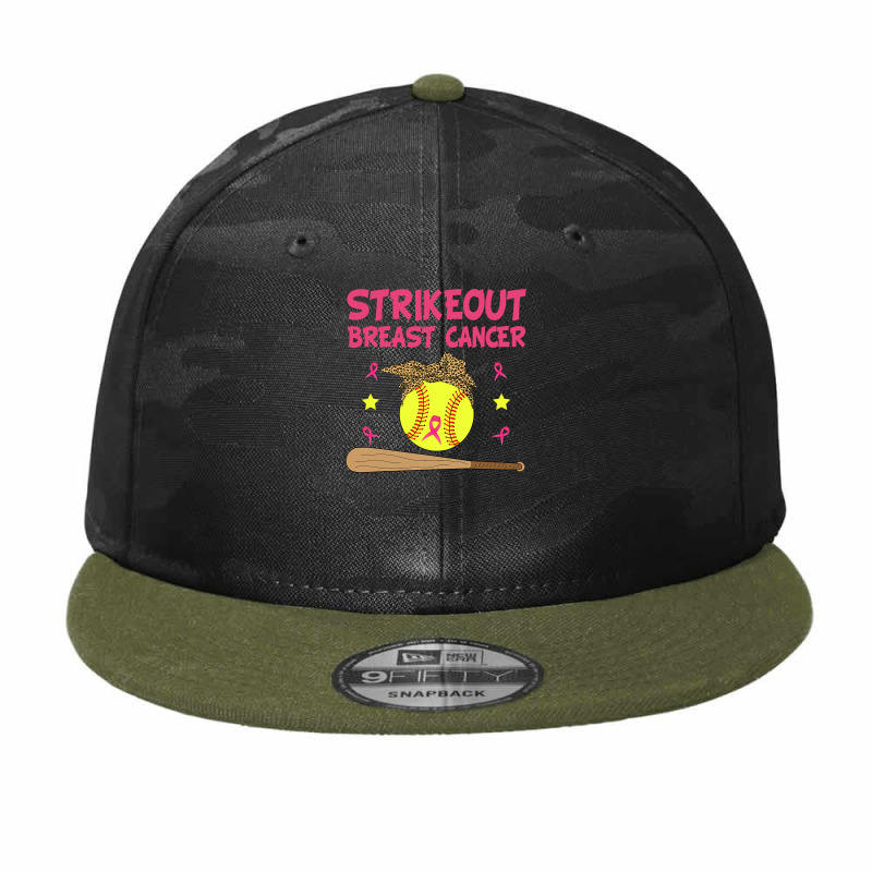 Breast Cancer Strike Out Breast Cancer Awareness Softball Fighters 217 Camo Snapback by offensejuggler | Artistshot