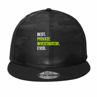 Best Private Investigator Ever T Shirt Camo Snapback | Artistshot