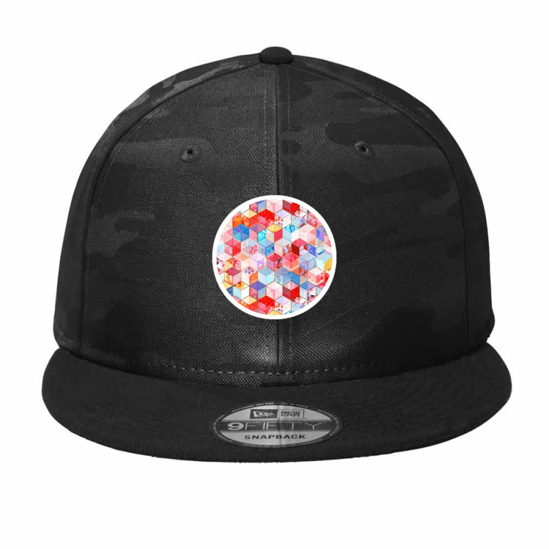 Textured Fan Tessellations In Navy Blue And White 97806733 Camo Snapback by Sri66 | Artistshot