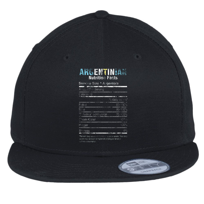 Funny Argentinian Nutrition Facts Argentina Argentine People Flat Bill Snapback Cap | Artistshot