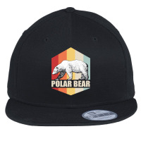 Bear Polar Bear Retro Colorful Sunset White Bears 510 Forest Flat Bill Snapback Cap | Artistshot