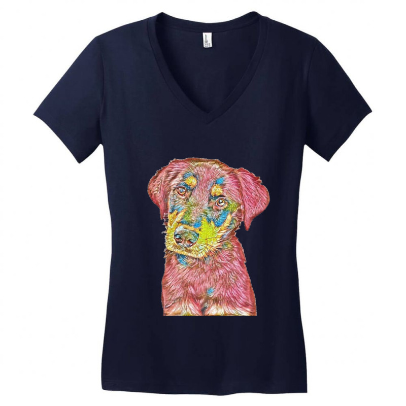 Closeup Photo Of A Cute Eight Women's V-Neck T-Shirt by Kemnabi | Artistshot