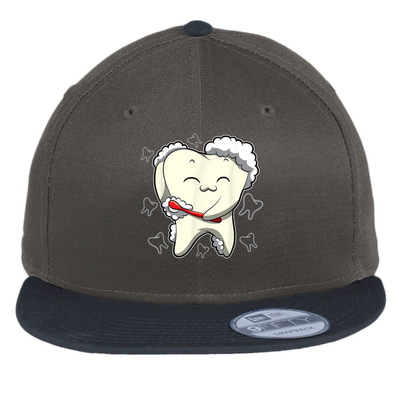 Healthy Teeth   Daily Tooth Brushing   Dentist T Shirt Flat Bill Snapback Cap | Artistshot