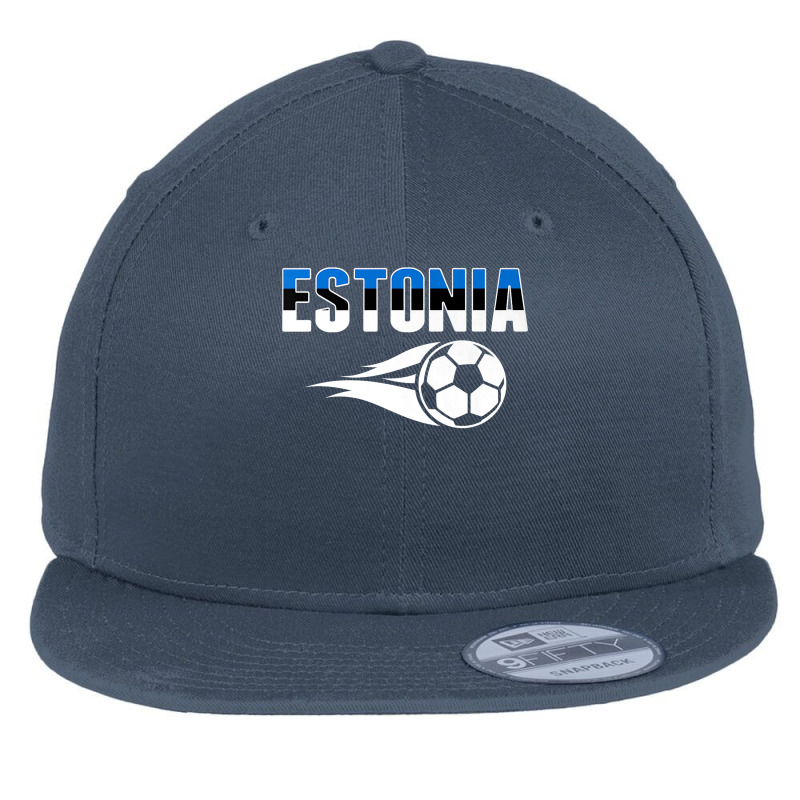 Proud Estonia Soccer Fans Jersey   Estonian Football Lovers Premium T Flat Bill Snapback Cap | Artistshot