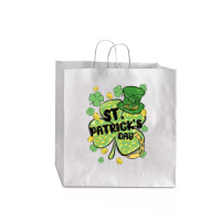 St. Patrick's Day Shamrock Jumbo Paper Bag - 18 X 7 X 18 3/4 | Artistshot