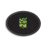 St. Patrick's Day Shamrock Oval Leatherette Patch | Artistshot