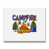 Campfire Legend Neo Western Metal Print Horizontal | Artistshot