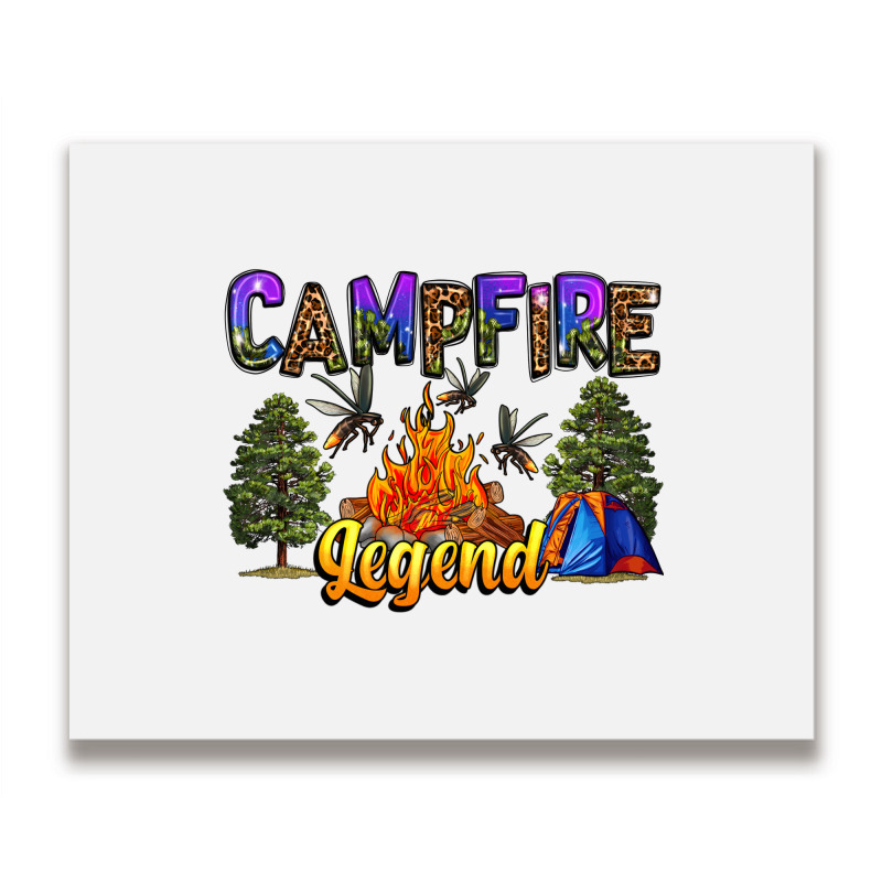 Campfire Legend Neo Western Metal Print Horizontal | Artistshot