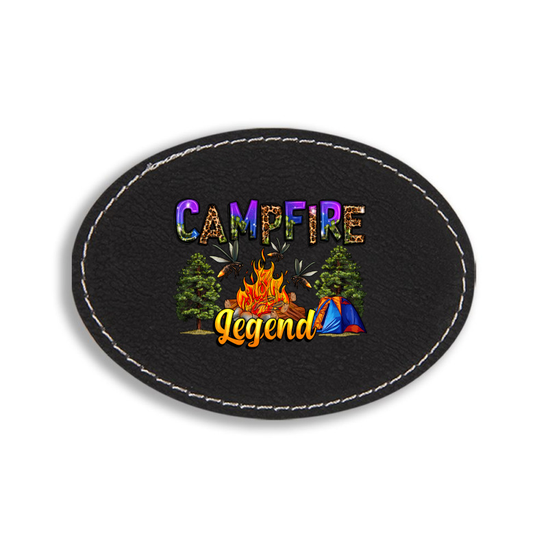 Campfire Legend Neo Western Oval Leatherette Patch | Artistshot