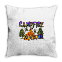 Campfire Legend Neo Western Throw Pillow | Artistshot