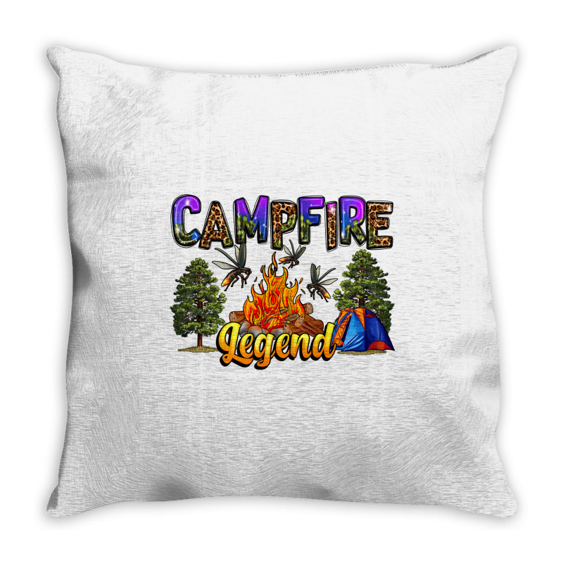 Campfire Legend Neo Western Throw Pillow | Artistshot