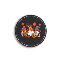 Basketball  Gnomes Neo Western Round Leatherette Patch | Artistshot