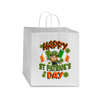 Happy St Patricks Day Star Paper Bag - 13 X 7 X 13 | Artistshot