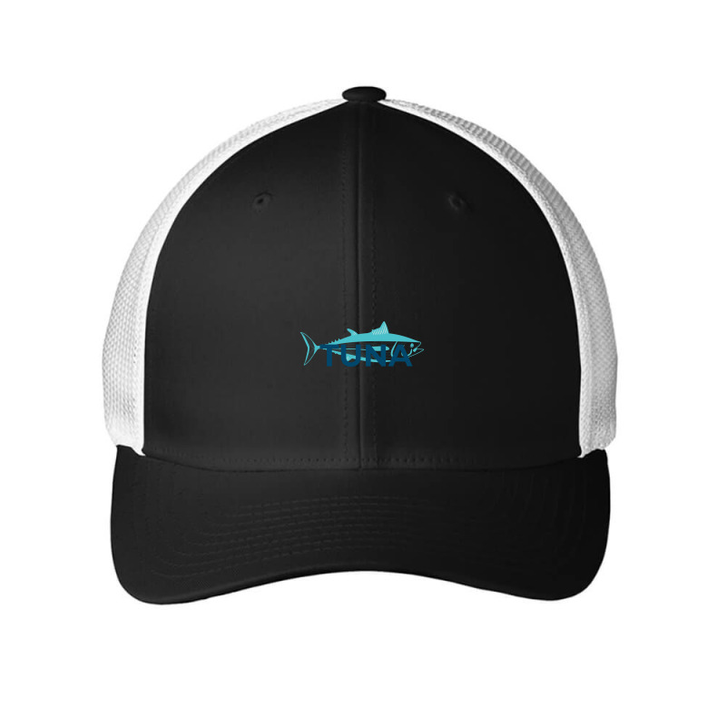 Line Art Blue Tuna Illustration Mesh Cap | Artistshot