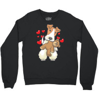 Gift Idea T  Shirt Fox Terrier Wirehaired Dog With Stuffed Animal T  S Crewneck Sweatshirt | Artistshot