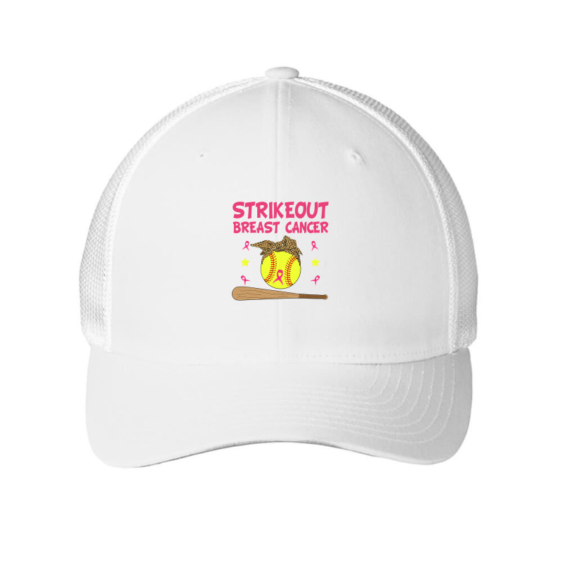 Breast Cancer Strike Out Breast Cancer Awareness Softball Fighters 217 Mesh cap by offensejuggler | Artistshot