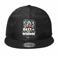 101 Days Of School Dalmatian Dog 100 Days Smarter Teachers T Shirt Camo Snapback | Artistshot