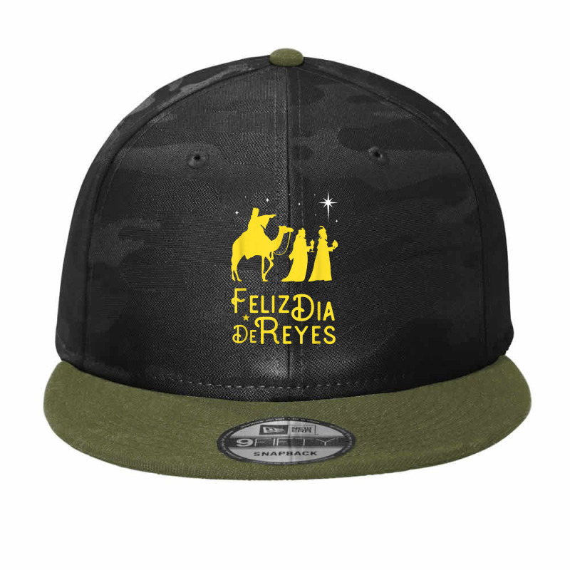 Feliz Dia De Los Reyes Magos Three Kings Tee Happy Epiphany Camo Snapback by atunnasalam | Artistshot