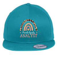 Private Equity Analyst Leopard Rainbow Appreciation T Shirt Flat Bill Snapback Cap | Artistshot