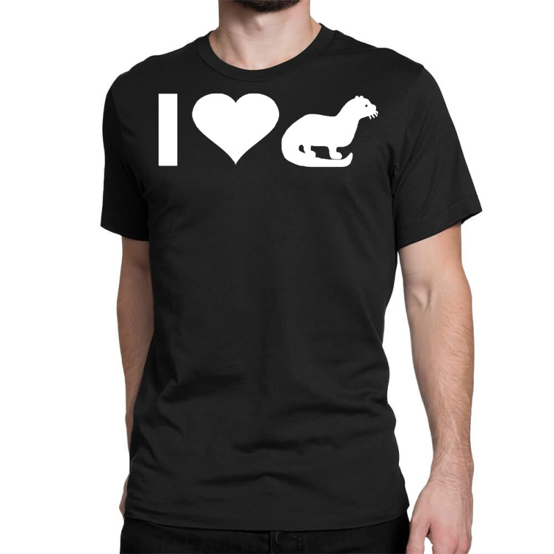 Marten T  Shirt I Love Marten Badger Lovers Sea Otter Badger T  Shirt Classic T-shirt | Artistshot