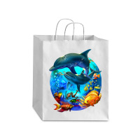 Dolphin Sea Life Save The Ocean Marine Biology Aquarium T Shirt Debie Paper Bag - 10 X 5 X 13 | Artistshot