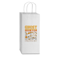 Ghost Hunter Starter Kit Paranormal Hunting Ghost Hunter T Shirt Double Wine Paper Bag - 6 1/2 X 3 1/2 X 12 3/8 | Artistshot