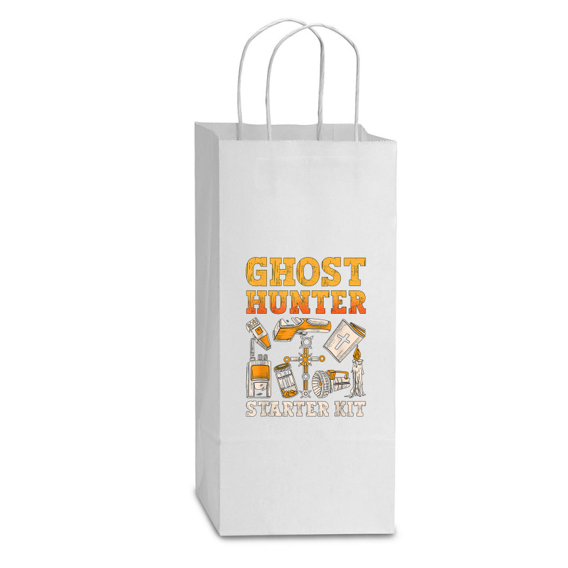 Ghost Hunter Starter Kit Paranormal Hunting Ghost Hunter T Shirt Double Wine Paper Bag - 6 1/2 X 3 1/2 X 12 3/8 | Artistshot