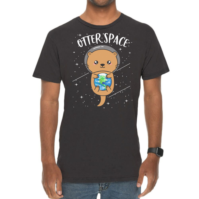 Otter Space T  Shirt Otter Space Cute Funny Sea Otter Astronaut Milky Vintage T-Shirt by abigale00240 | Artistshot